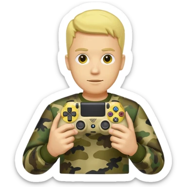 yellow homme-avec-manette-ps4-camouflage (not human) sticker