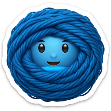 one color ball of yarn sticker