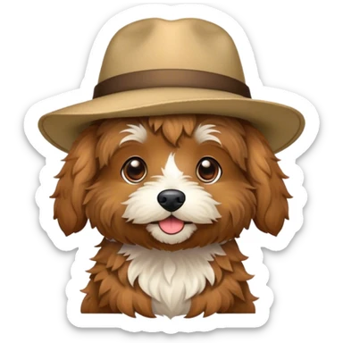 havapoo with hat sticker