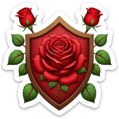 brasão sangrando medieval rosa de sangue vermelha sticker