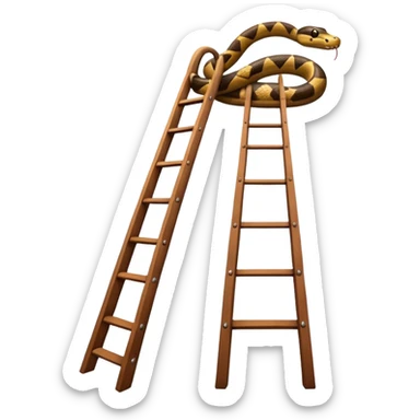 snake on a ladder sticker
