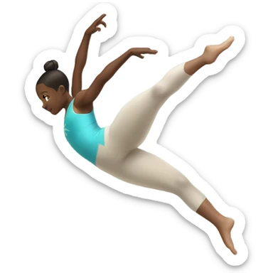 Girl doing a gymnastics leg hold sticker