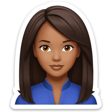 LeToya Luckett with long dark brown hair sticker