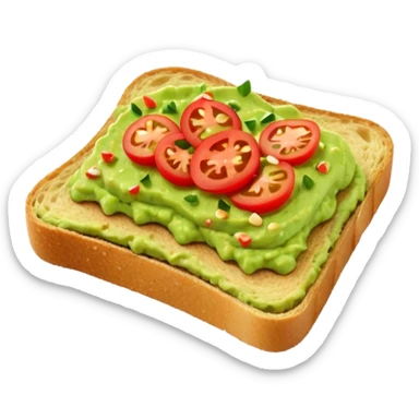 guacamole toast NO tomatoes  sticker