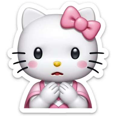 hello kitty sobbing sticker