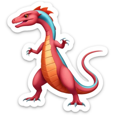Badass cool salamence-salazzle-hybrid, full body sticker