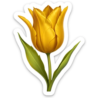wilted tulip flower yellow dead sticker