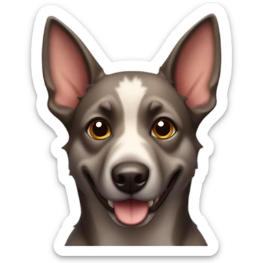 Alsatian bat dog sticker
