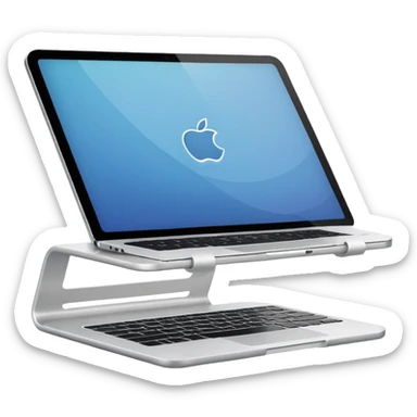 laptop stand white sticker
