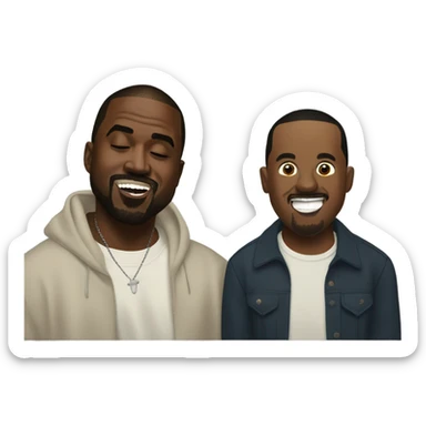 Kanye west laughing at mad kendrick lamar sticker