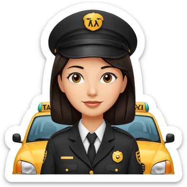  taxi driver woman sticker