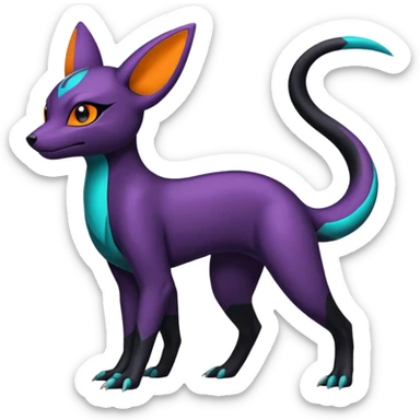 Umbreon-Salandit-Nargacuga-Amaura-fusion (Full body) sticker