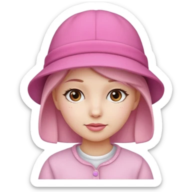 pink hat girl sticker