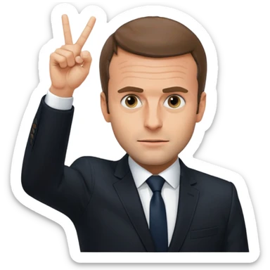 Emmanuel Macron qui fait un fuck   sticker