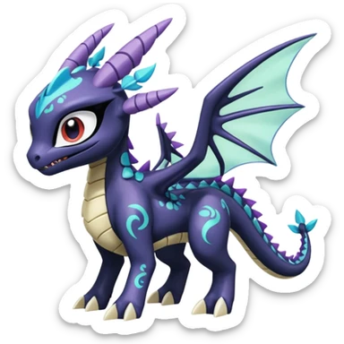 Meloetta-Dialga-Spyro-Toothless-Stitch-Pokémon-Fakémon-creature-hybrid sticker