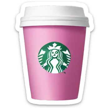 Pink wrapper Starbucks coffee cup sticker