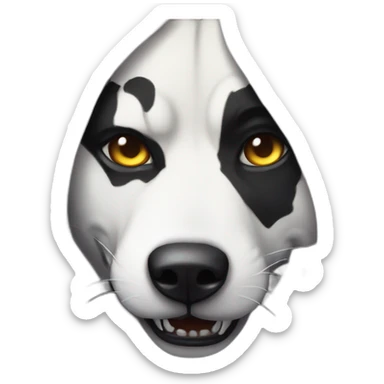 siba inu with corpsepaint sticker