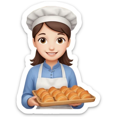 Bakery girl sticker
