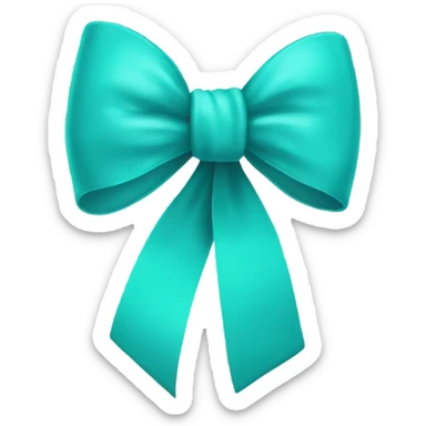 turquoise bow sticker