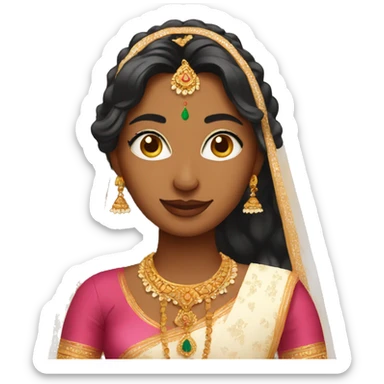 Indian bride honeymoon sticker