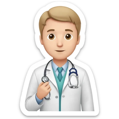 white guy doctor sticker