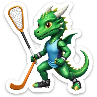 Dragon playing field hockey sticker