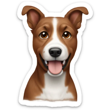A reddish brown Alaskan terrier sticker