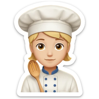 Baking community humanless avatar in clean emoji-style illustration. Pie, cookie, and muffin warm golden tones, simple shapes, flat design, high contrast, cozy and friendly. sticker