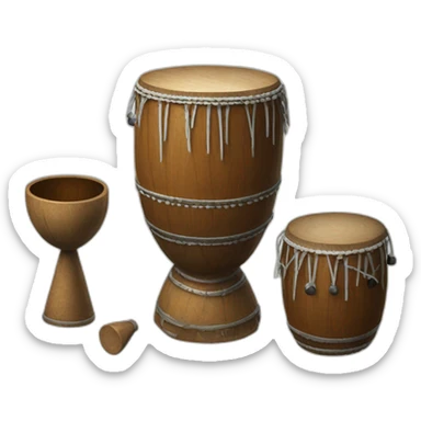 Erlandskian  Terminian Goblet Drum Instrument Ethnic sticker