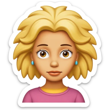 Lisa Simpson same in cartoon sticker