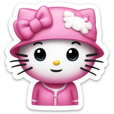 cute pink hello kitty  sticker