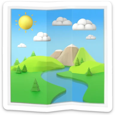 White theme paper 3d Google maps sticker
