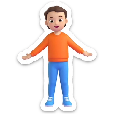joyful young boy sticker