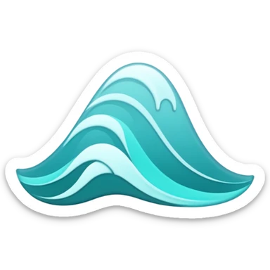 One small dainty wave sticker