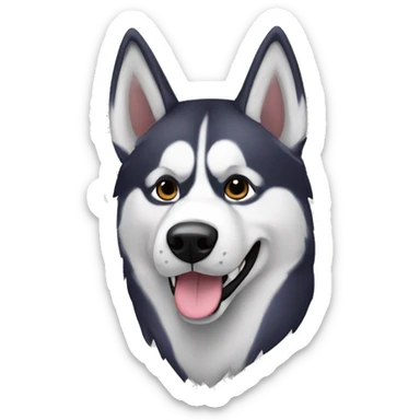 husky de orejas caidas sticker