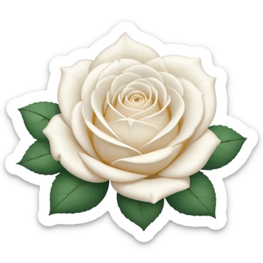 white rose, without green leaves, just flower sticker