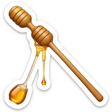 wooden honey dipper sticker