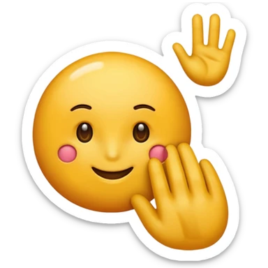 Devi creare un emoticon che sta per tirare uno schiaffo al contrario, cioè che colpisce con le nocche con la parte superiore della mano..e non con il palmo...ciò il verso opposto. sticker