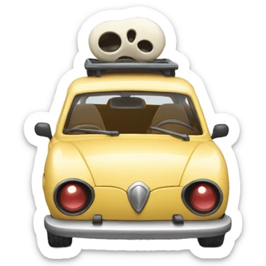 une voiture squelette sticker