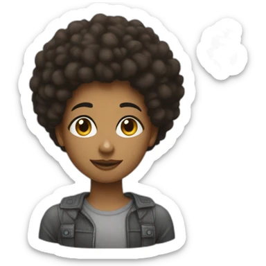 MAREA DIALLO AVEC UN AFRO sticker