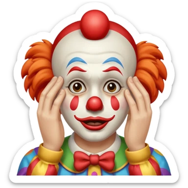 clown facepalm emoji sticker