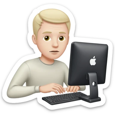 A WHITE MAN WITH A PC  sticker
