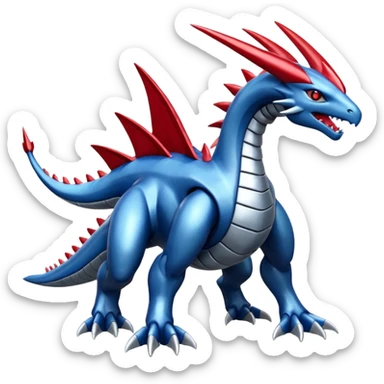 Salamence-Dialga-Fakémon-hybrid-creature (full body)  sticker