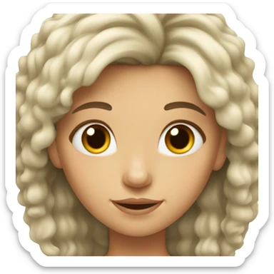 Caucasian girl with lucious hair sticker