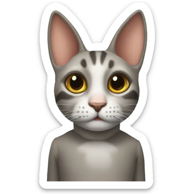 rana con orejas de gato sticker