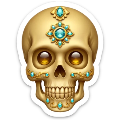 Skull emoji looking rich no for editing  sticker