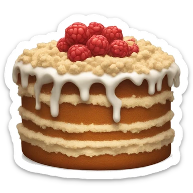 cake with crumbles sticker
