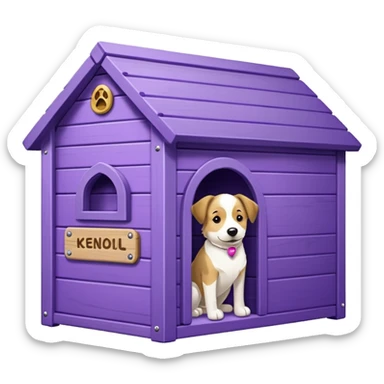 purple dog kennels sticker