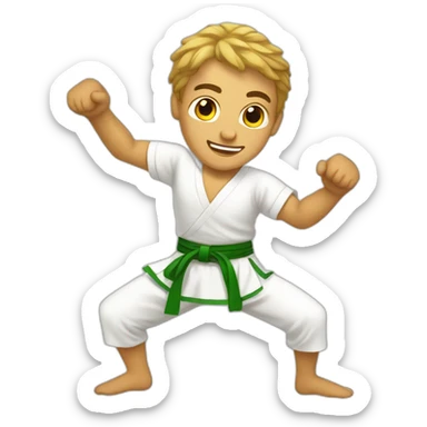 a brazilian white guy doing capoeira sticker