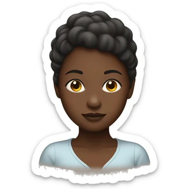 White woman with black baby sticker